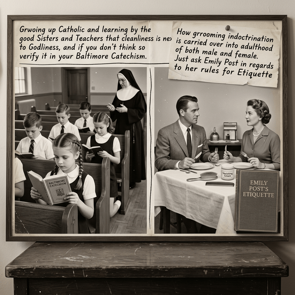 Catholic school grooming lessons and adult etiquette