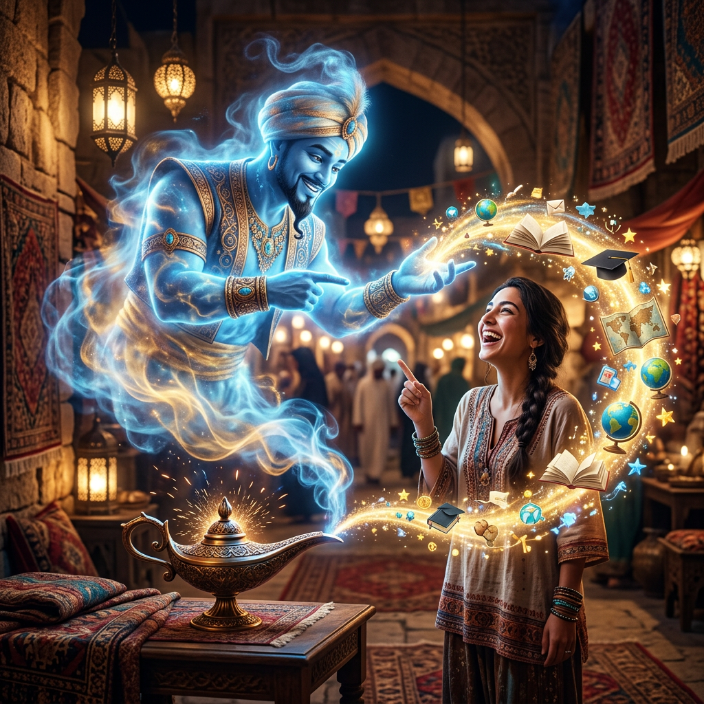 Genie granting one life wish