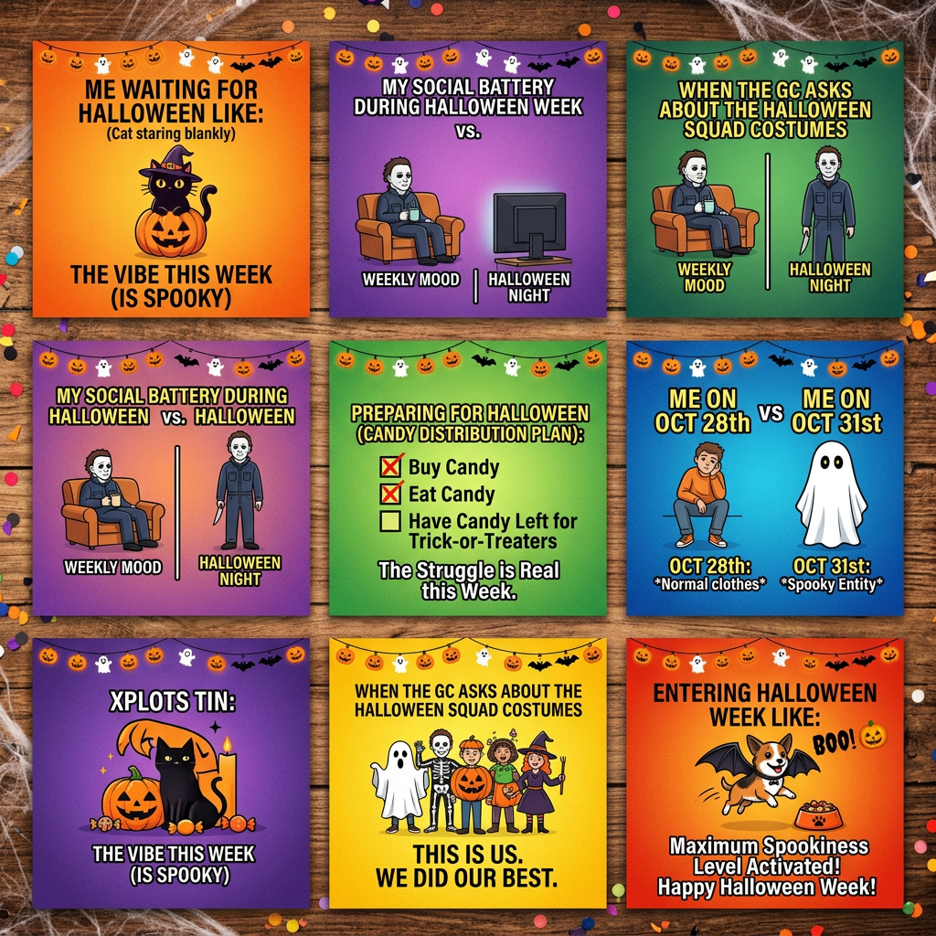 Halloween meme strip for texting